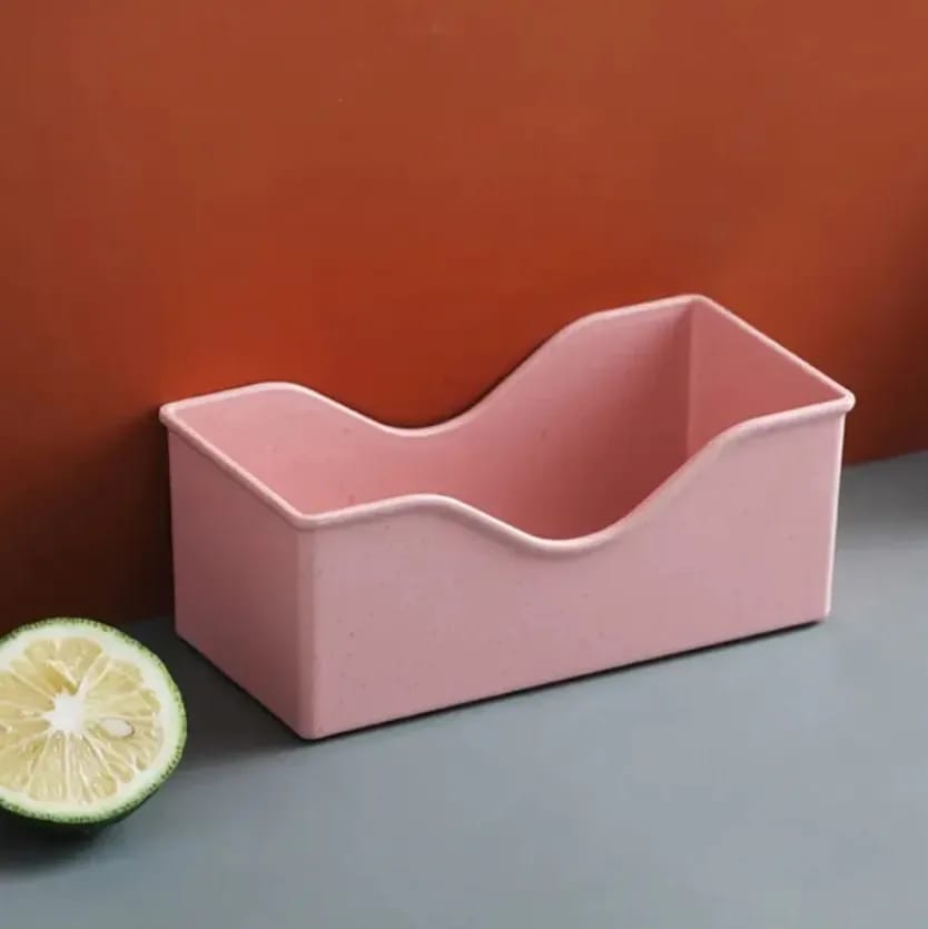 10-Piece Square Plastic Plate Set with Stand (Multicolor)